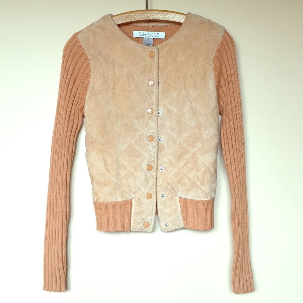 Orange/Tan Snap Button Jacket